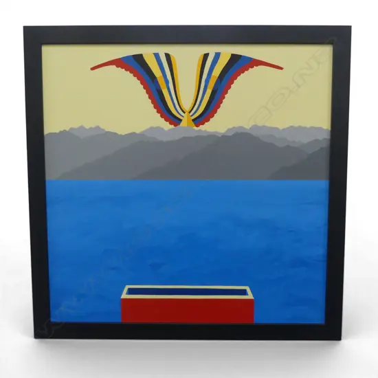 PETER IRELAND, THE FIRST JUDGEMENT, MARCH - APRIL 1973, ACRYLIC ON BOARD, 495x500mm