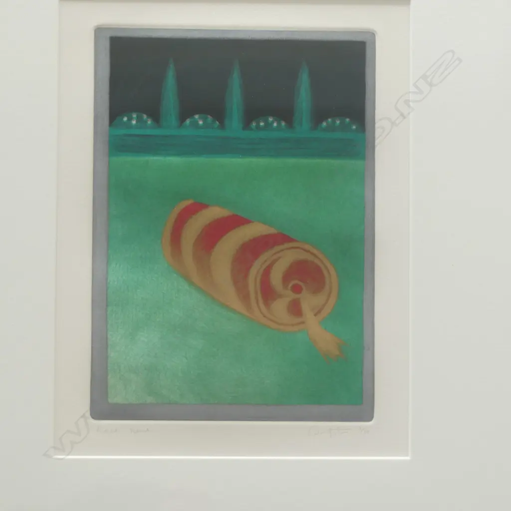 RODNEY FUMPSTON, 'LOVE SCENE'. COLOURED ETCHING, ED. 3/50, 230 X 165mm Image 1++