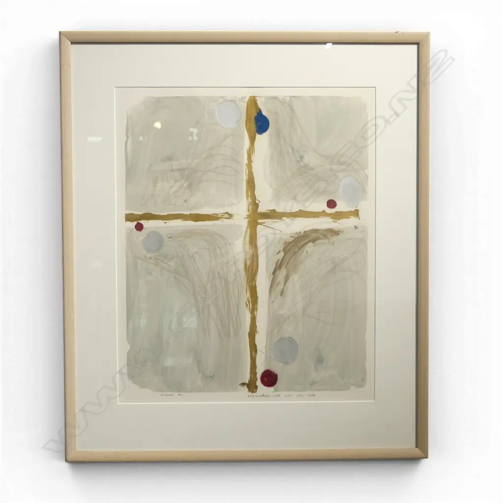 JOHN REYNOLDS 'NEBUCHADNEZZAR WITH LIONS HEAD' ACRYLIC ON PAPER, SIGNED & DATED 1991 630x520mm Image 1++