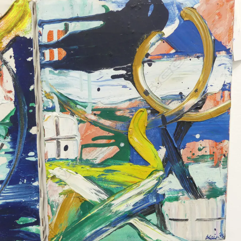 PHILIPA BLAIR 'SCOTTISH SONG' 1995, OIL ON CANVAS (DIPTYCH), 305 X 460mm Image 1++