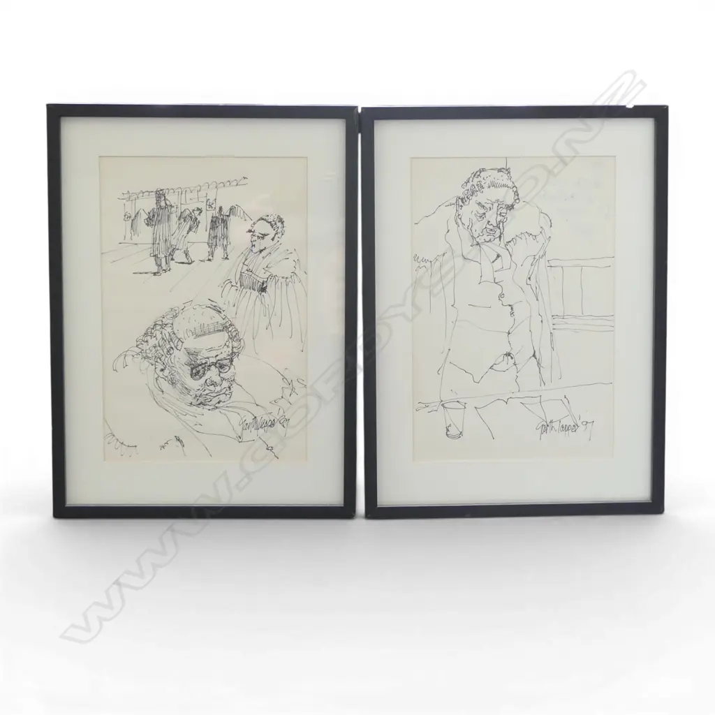2 GARTH TAPPER DRAWINGS, BOTH SIGNED & DATED '97 290x195mm Image 1++