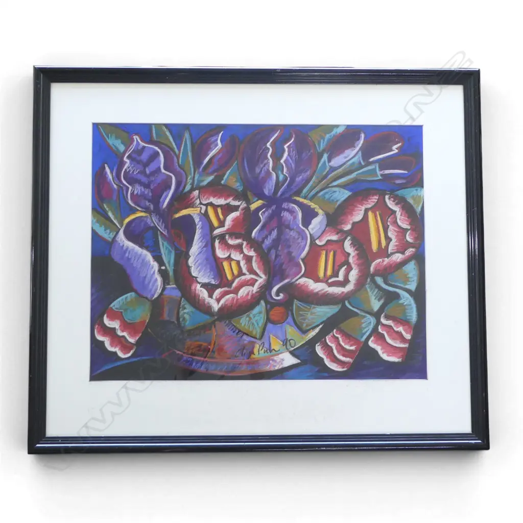 ANNA PALMER, PROTEAS IN VASE, PASTEL, SIGNED, 500 X 640mm Image 1++