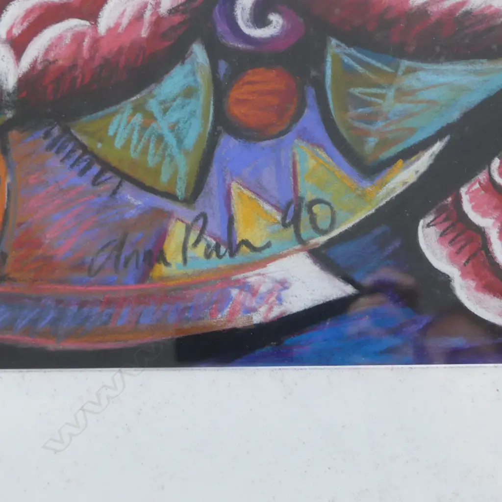 ANNA PALMER, PROTEAS IN VASE, PASTEL, SIGNED, 500 X 640mm Image 1++