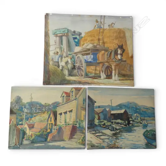 3 FREDERICK VINCENT ELLIS (1892-1961) WCs LARGEST 375x460mm