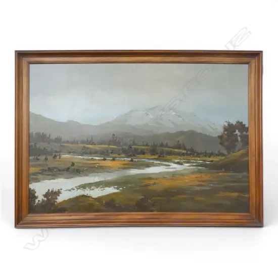 CROMBIE, WEST COAST SCENE c.1970's, OIL ON BOARD, 545x800mm