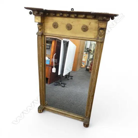 ANTIQUE GILTWOOD PIER MIRROR 545x820mm
