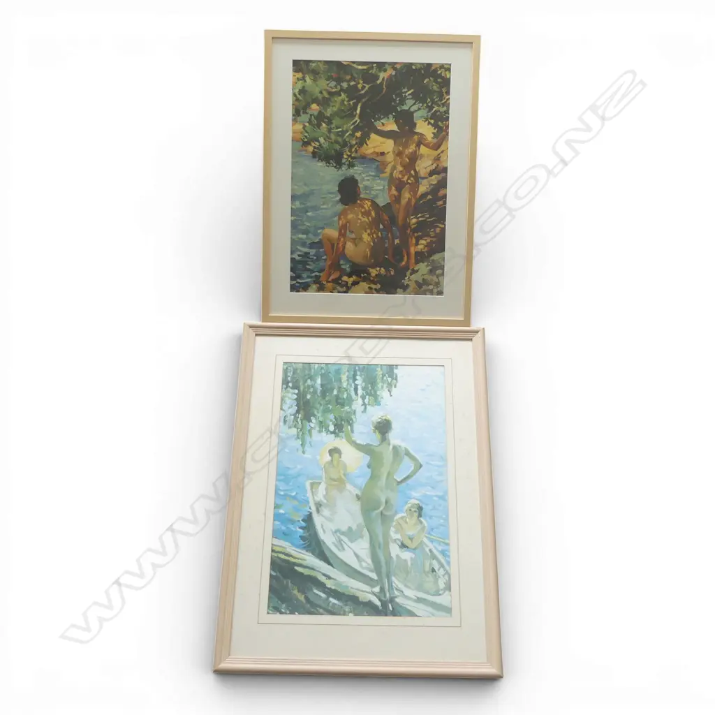 2 EVELYN PAGE PRINTS one foxed 855x645 755x560mm Image 1++