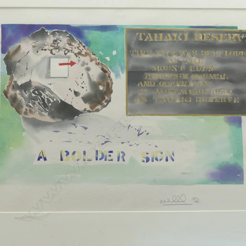 3 WORKS, PAUL JOHNSTON 'LOADED PAPER', MIXED MEDIA, PENELOPE READ, 'PLASTIC POLLUTION', SIGNED WELL TAHAKI RESERVE, W/C Image 1++