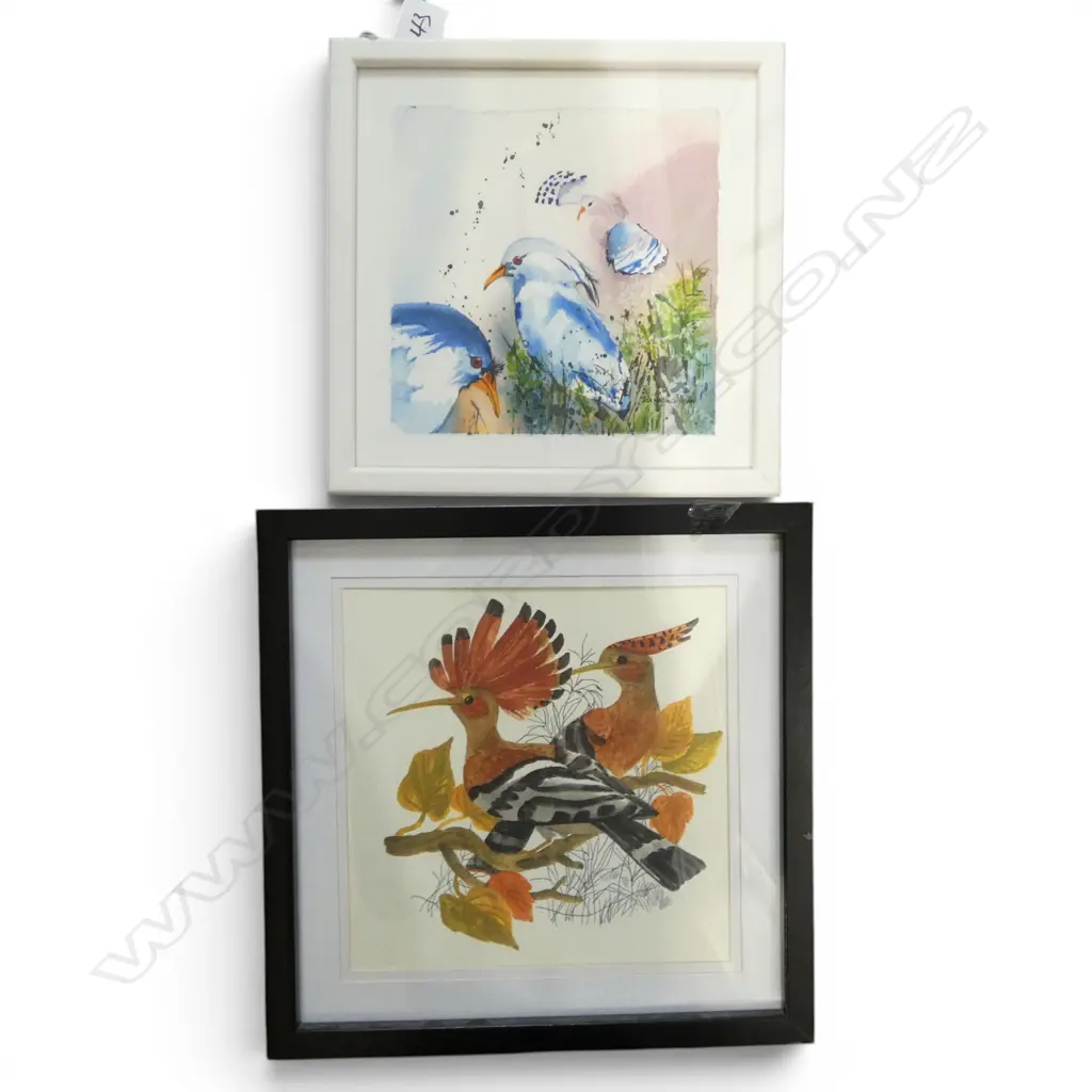 2 W/CS OF HOOPOE BIRDS 190 X190 &160X160MM Image 1++
