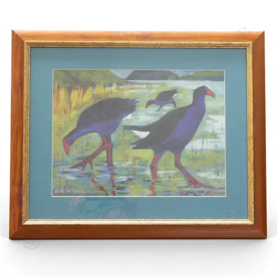 ROB MCGREGOR, PUKEKO (2002), PASTEL, 280x385mm