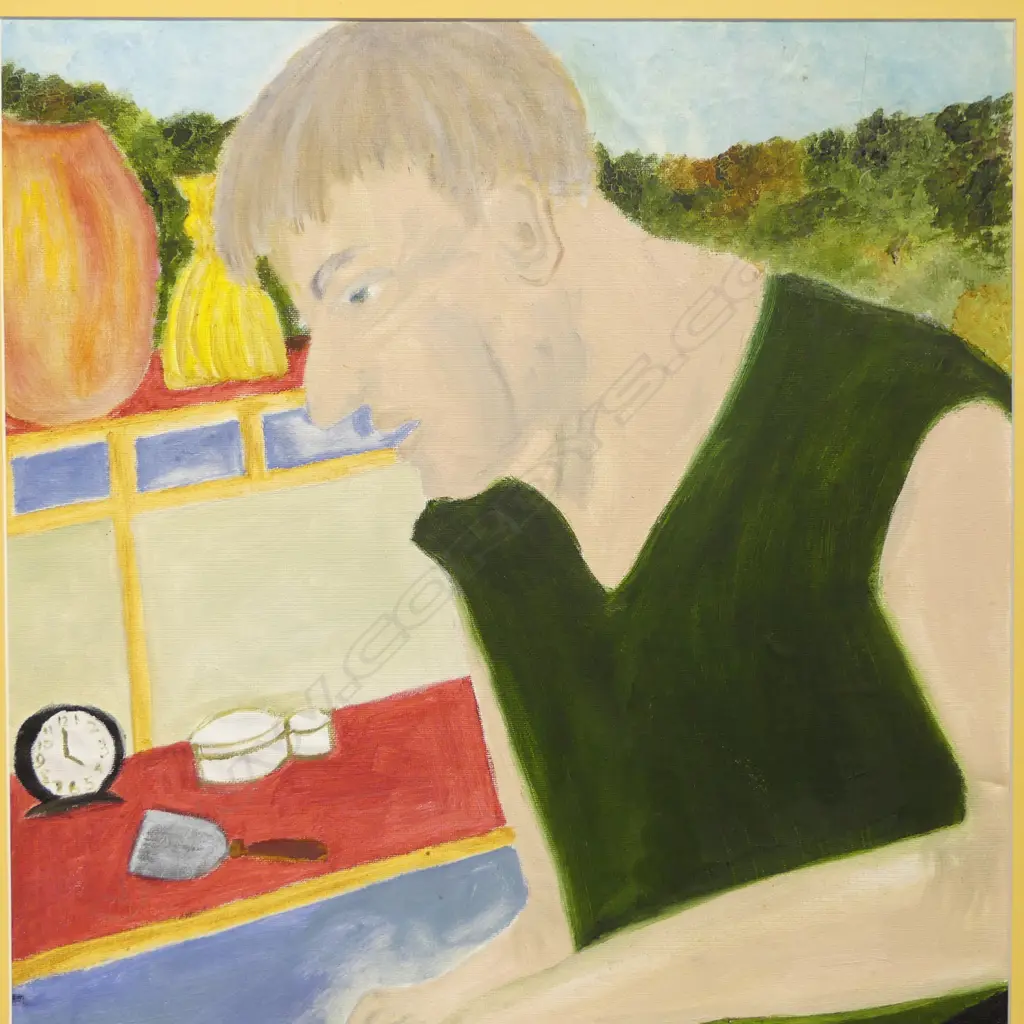 WAILIN ELLIOTT, BARRY BRICKELL POTTER, 2008, OIL ON CANVAS BOARD, INITIALED, 595x440mm Image 1++