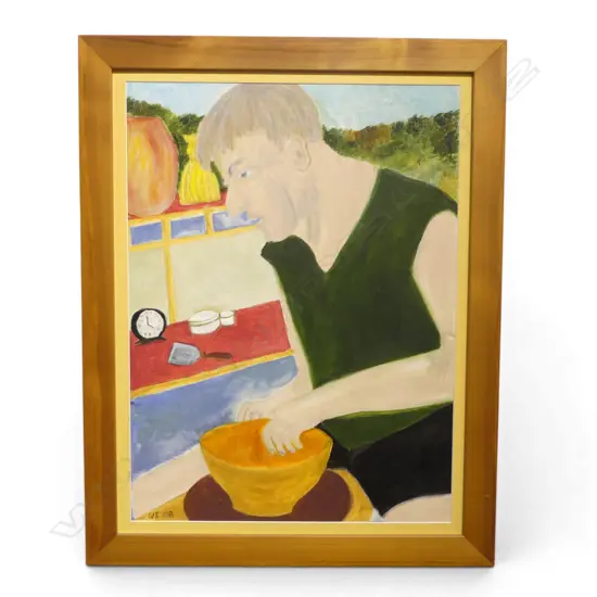 WAILIN ELLIOTT, BARRY BRICKELL POTTER, 2008, OIL ON CANVAS BOARD, INITIALED, 595x440mm