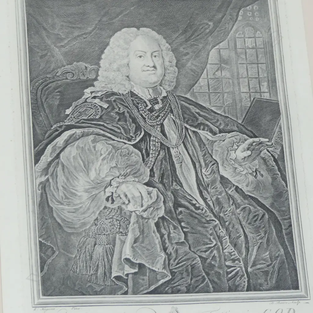 FRAMED ETCHING OF Dr. BENJAMIN HOADLY, MAP OF SOUTHERN ITALY + SIGNED PAINTING Image 1++