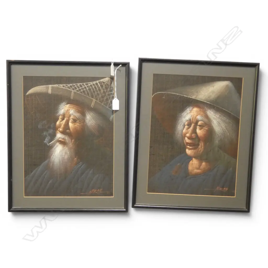 2 FRAMED & SIGNED PAINTINGS by NITZAN 380x280mm Image 1++
