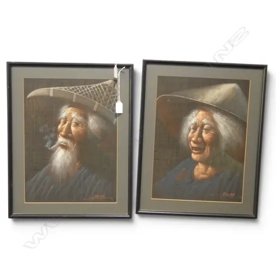 2 FRAMED & SIGNED PAINTINGS by NITZAN 380x280mm