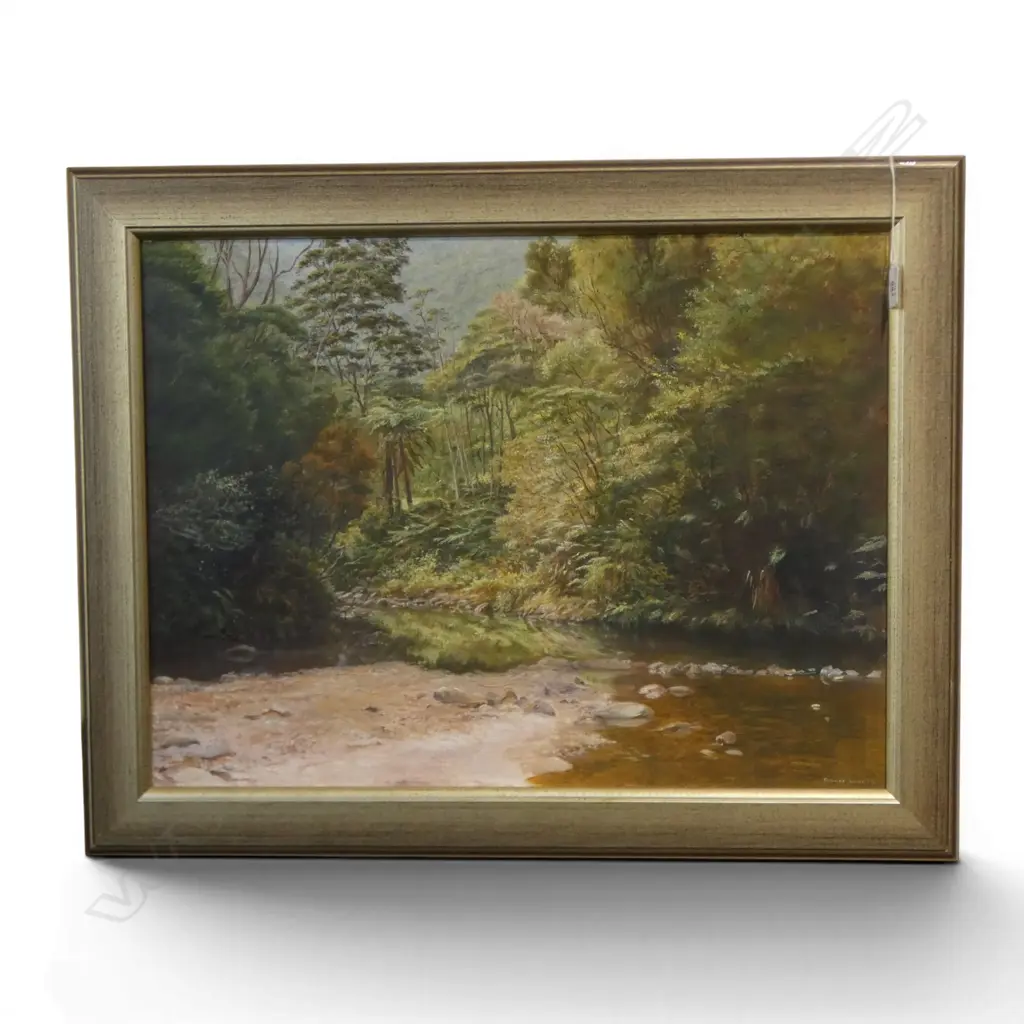 BRUCE LORETZ, KARAMATURA HUIA VALLEY, OIL ON BOARD, 575x720mm Image 1++