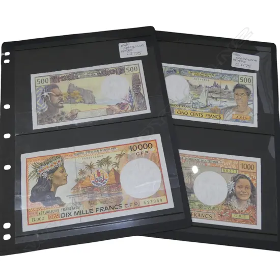 4 NEW CALEDONIA BANK NOTES