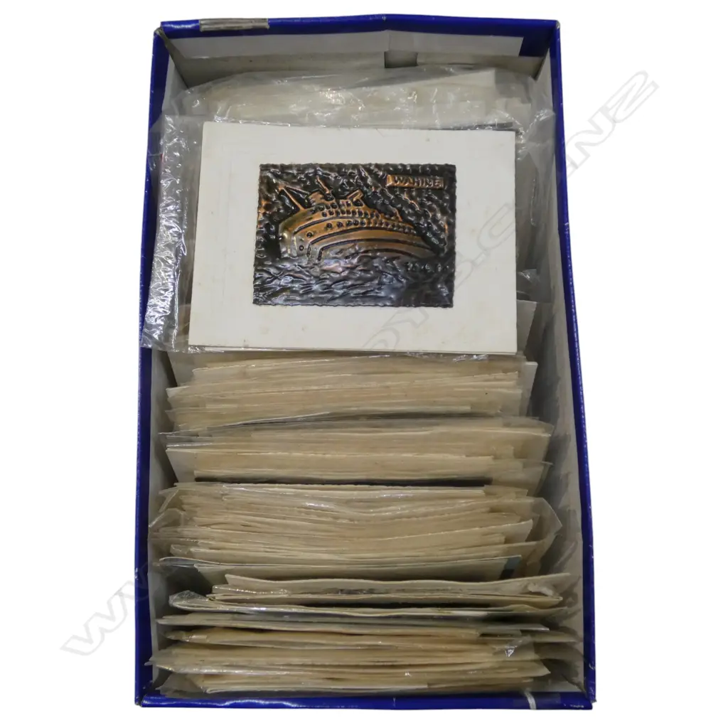 BOX COPPER PICS MOUNTED on CARD incld ship Aurora 1840/Wahine/Mt Victoria Wellington Image 1++
