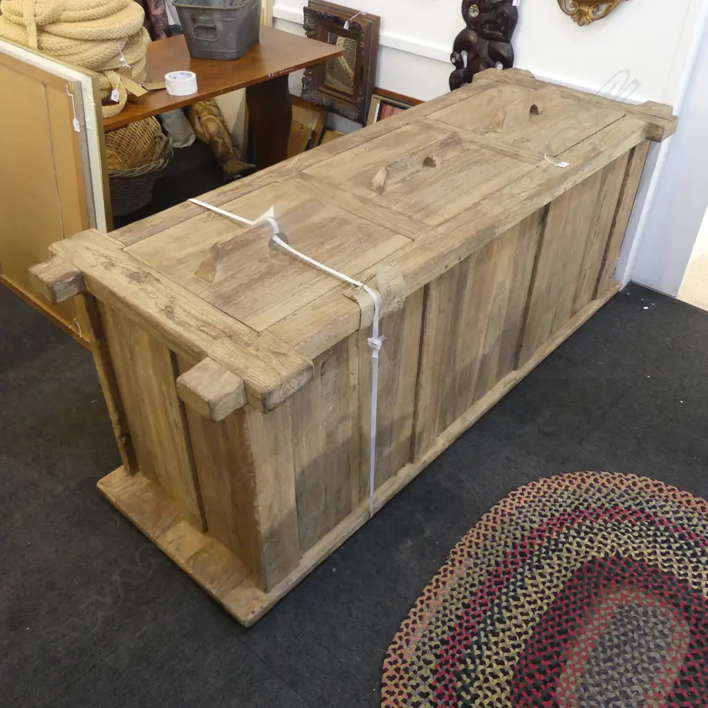 VINTAGE INDIAN GRAIN/STORAGE CABINET 2000x740x750mm Image 1++