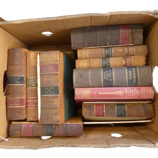 2 BOXES ASST. ANTIQUE BOOKS