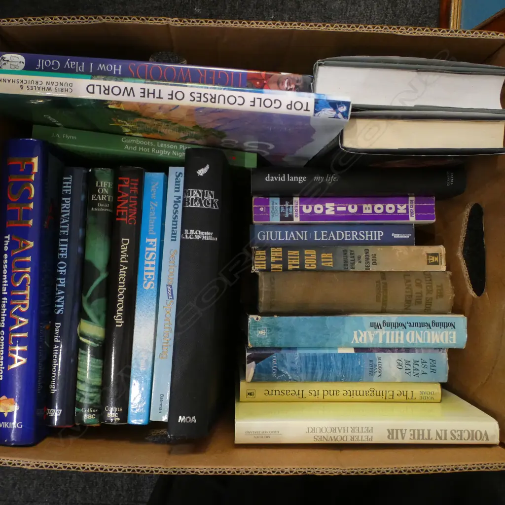 ASST BOOKS; FISHING, GOLF, ALL BLACKS ETC Image 1++