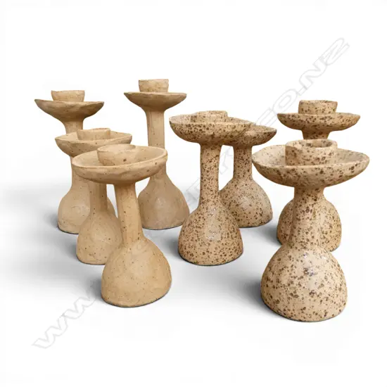 8 HAND POTTED CANDLE STICKS H.200mm