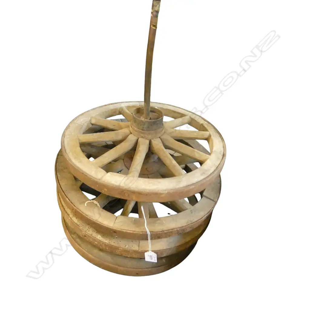 4 VINTAGE CART WHEELS Dia.380mm Image 1++
