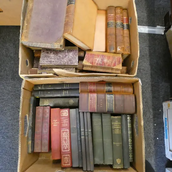 2 BOXES OF ASST. ANTIQUE BOOKS