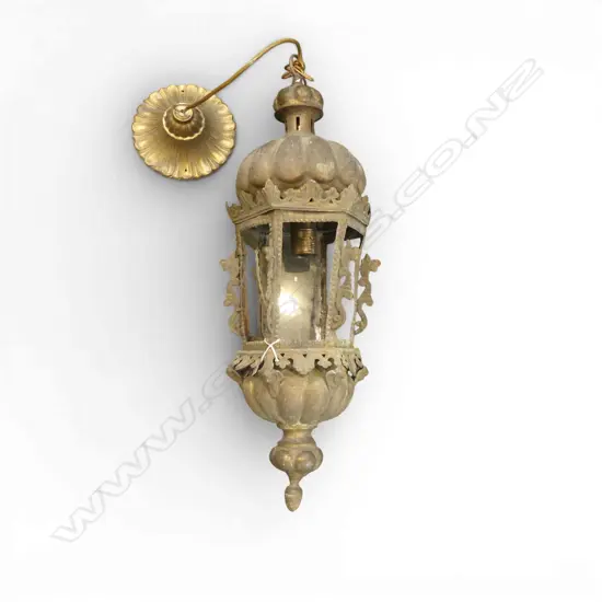 VINTAGE PENDANT LANTERN glass missing H.1040mm