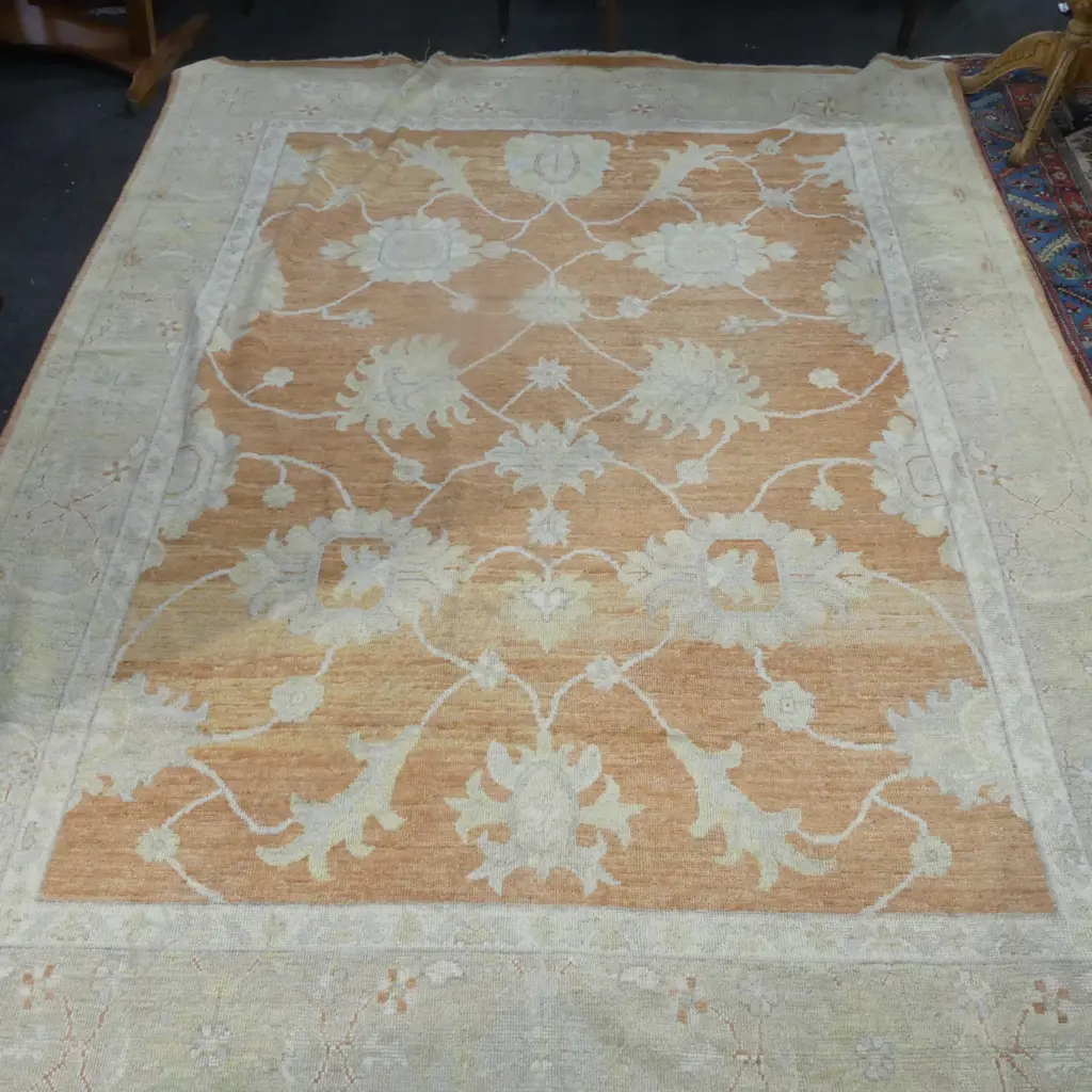 LG HAND KNOTTED WOOL PILE RUG, APRICOT TONES 3170x2470mm Image 1++