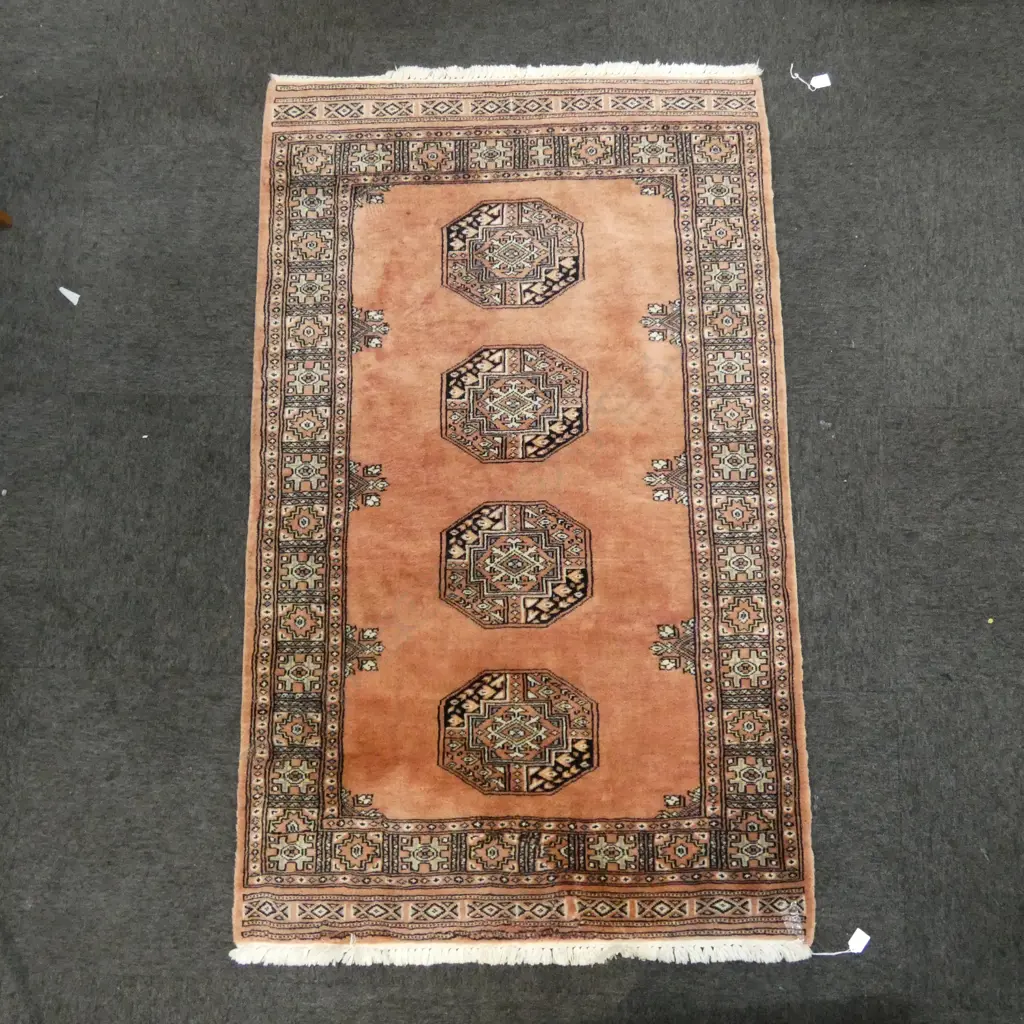 TURKMEN BOKHARA HAND KNOTTED WOOLLEN RUG, 1600 X 980MM Image 1++
