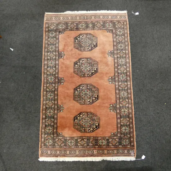 TURKMEN BOKHARA HAND KNOTTED WOOLLEN RUG, 1600 X 980MM