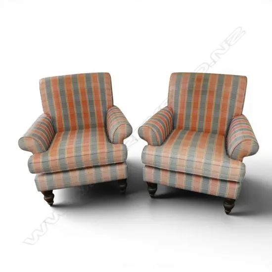 PR UPHOLSTERED ARMCHAIRS - SOME FADING