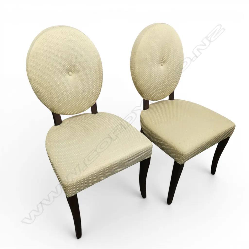 2 UPHOLSTERED DINING CHAIRS Image 1++