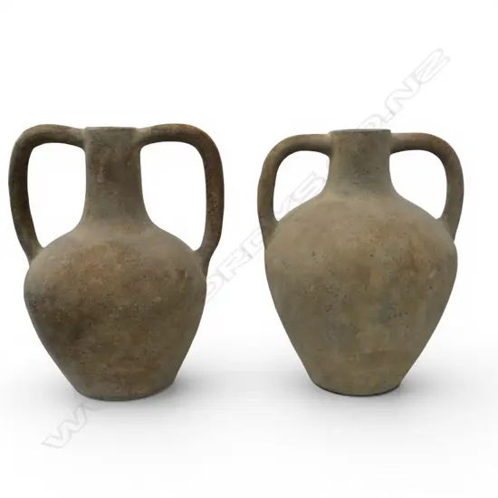 2 DOUBLE HANDED VASES H.450mm