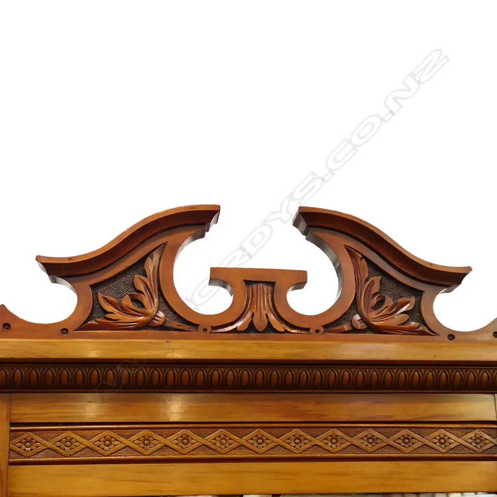 LATE 19thC NZ COLONIAL HEART RIMU DRESSING TABLE 1120x510x1980mm - CHIP TO DRAWER FRONT. A quality example. Image 1++