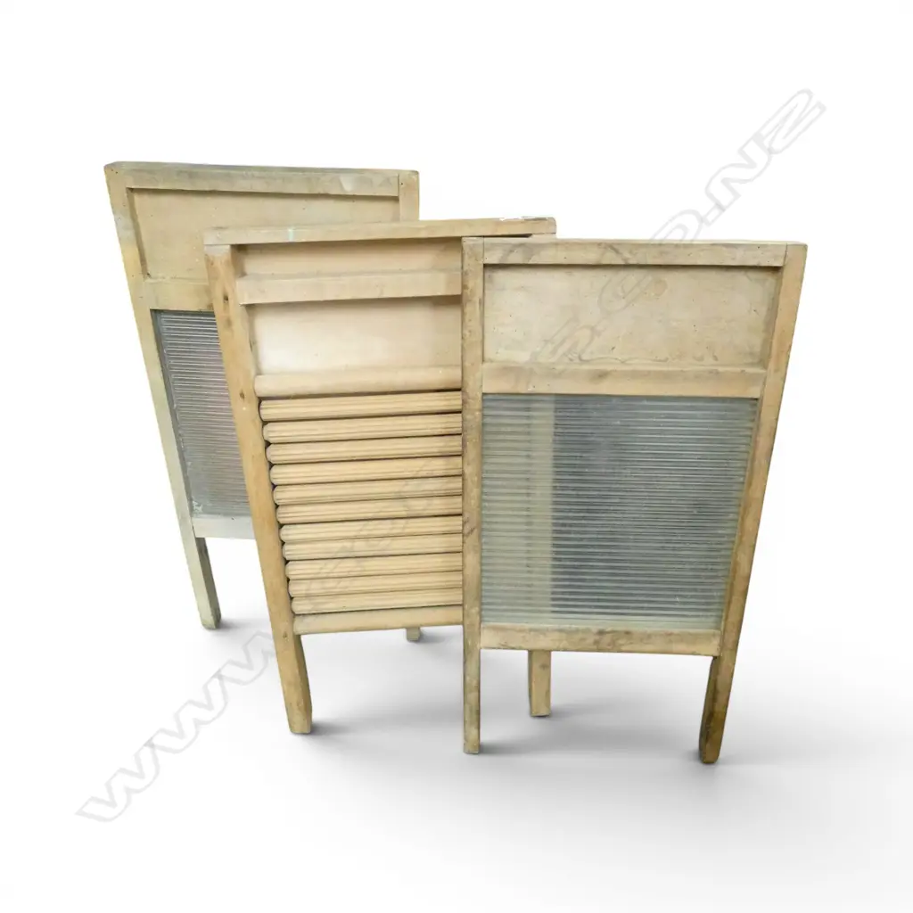 3 VINTAGE WASH BOARDS L.630mm BORER Image 1++