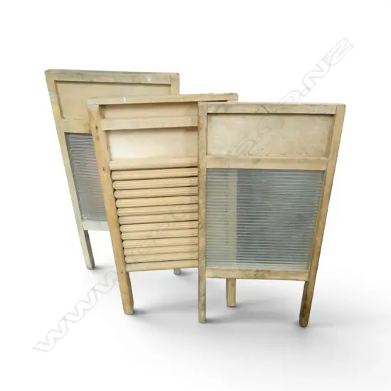 3 VINTAGE WASH BOARDS L.630mm BORER