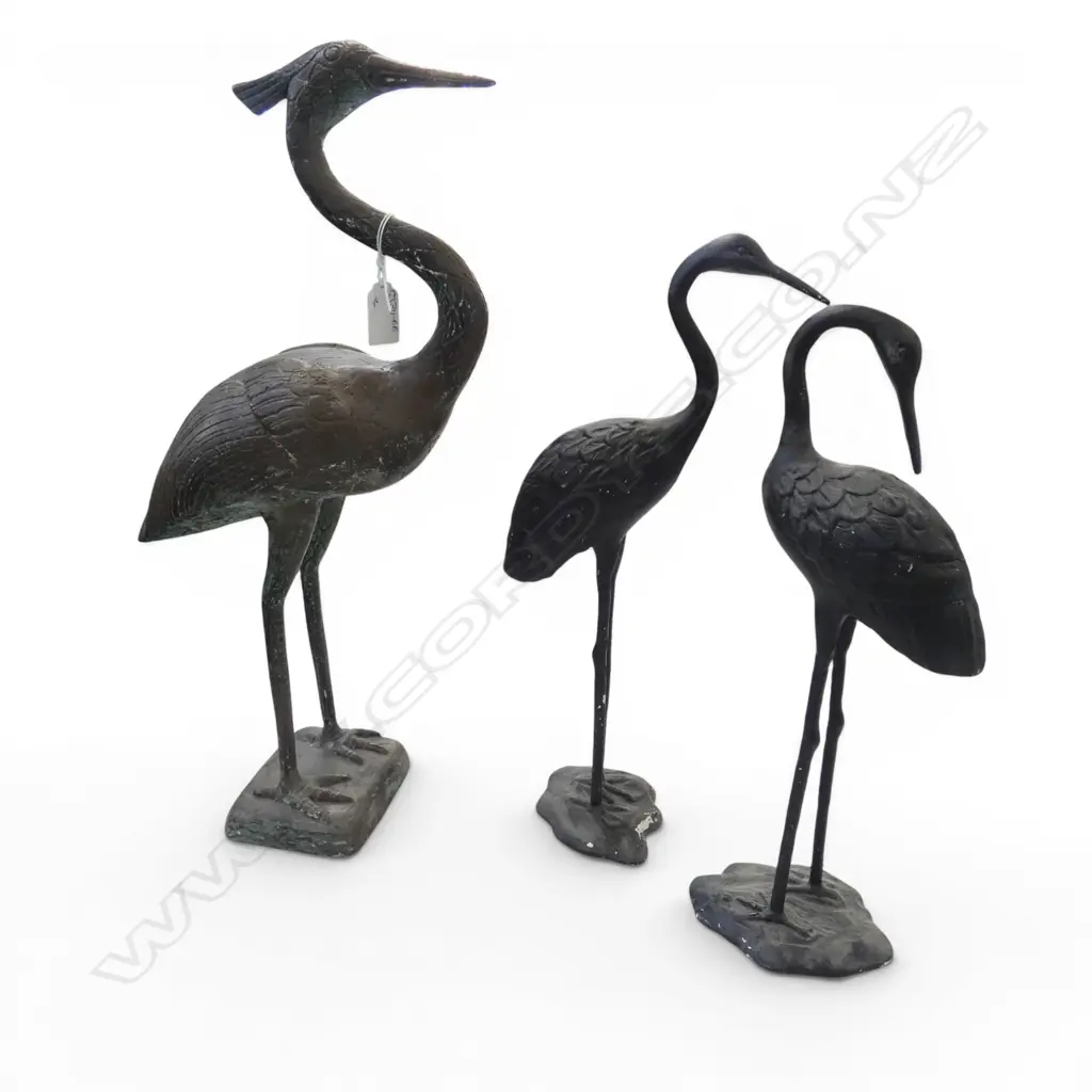 3 METAL BIRD ORNAMENTS Image 1++