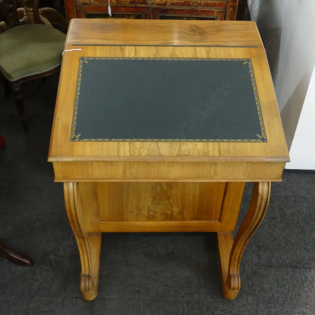 WALNUT DAVENPORT DESK H790 W580MM Image 1++
