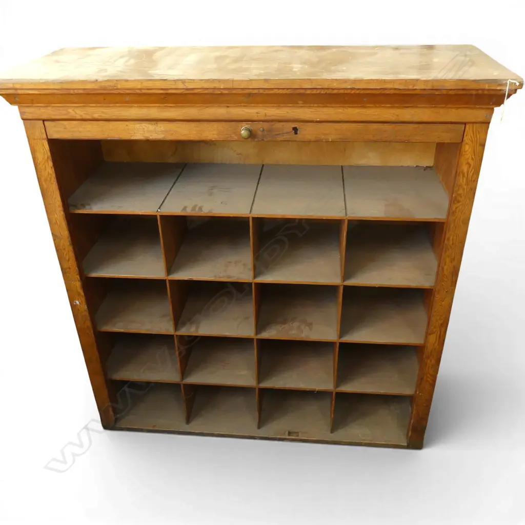 OAK PIGEON HOLE CABINET 1235x460x1270mm Image 1++
