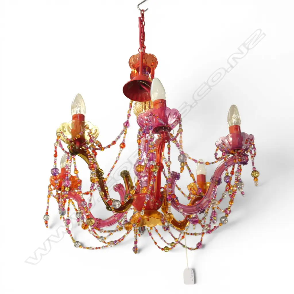 COLOURED PLASTIC CHANDELIER Image 1++
