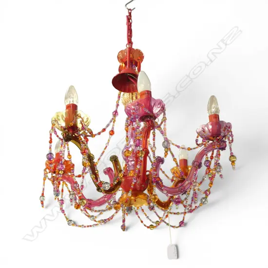 COLOURED PLASTIC CHANDELIER