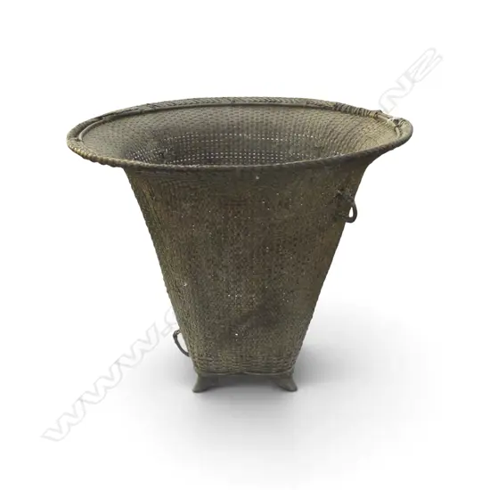 OLD WOVEN TEA PICKERS BASKET H.400mm