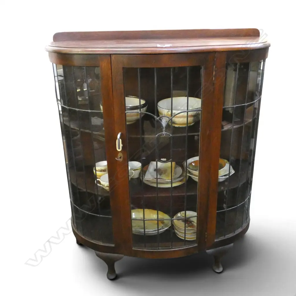 DECO OAK CHINA CABINET 950x400x1100mm Image 1++