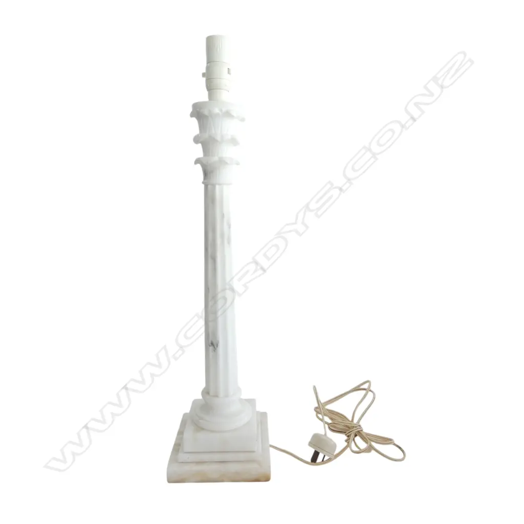 WHITE MARBLE TABLE LAMP H.625mm Image 1++