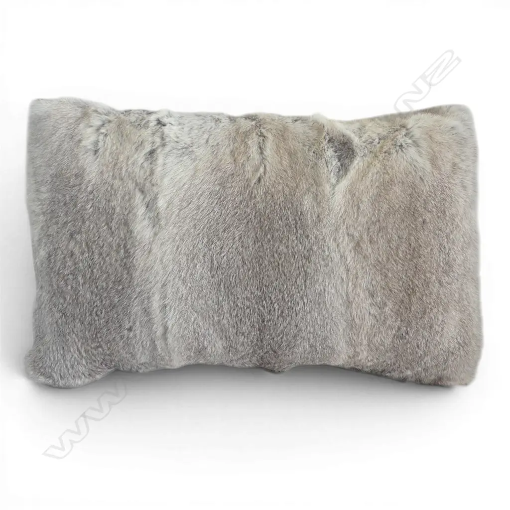 2 X FAUX FUR CUSHIONS, LGST 470MM Image 1++