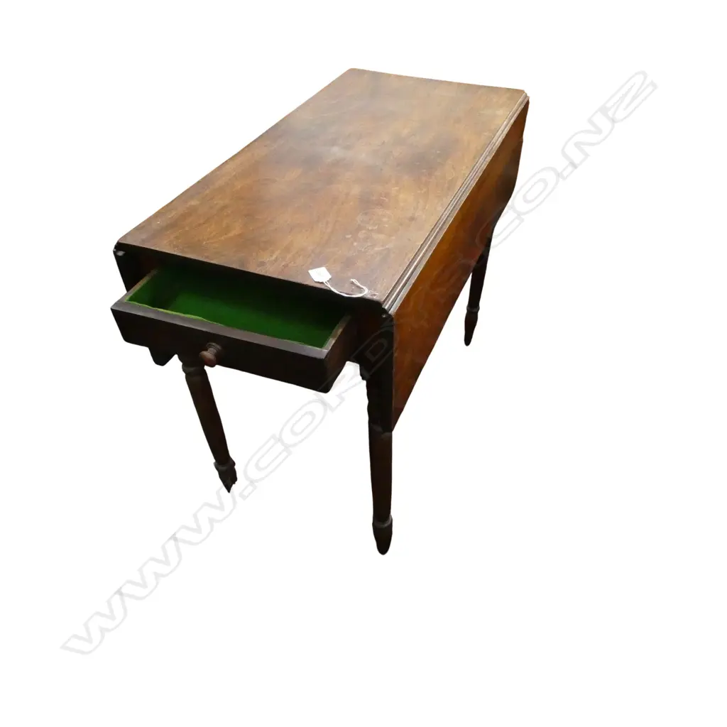 GEORGIAN MAHOGANY DROPSIDE SUPPER TABLE L870 H760MM Image 1++