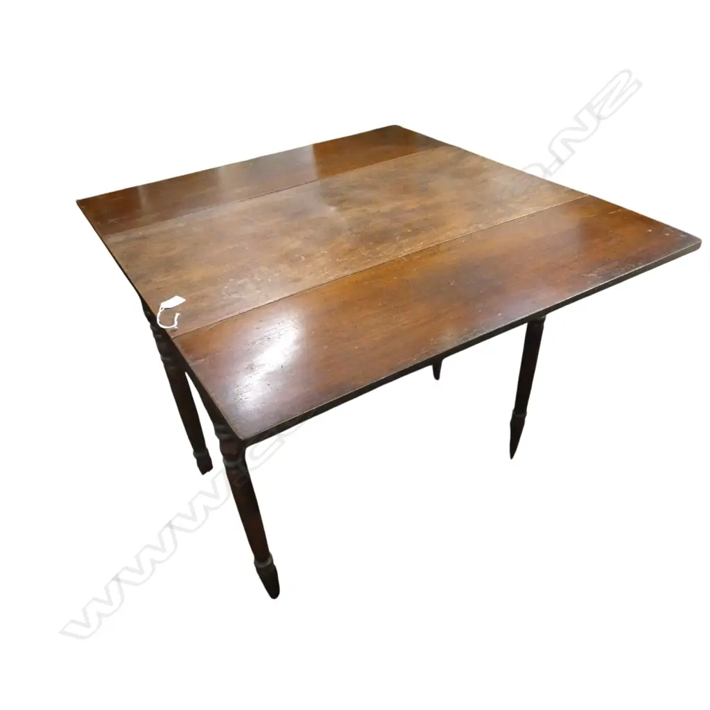 GEORGIAN MAHOGANY DROPSIDE SUPPER TABLE L870 H760MM Image 1++
