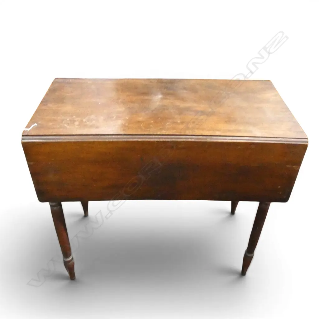 GEORGIAN MAHOGANY DROPSIDE SUPPER TABLE L870 H760MM Image 1++